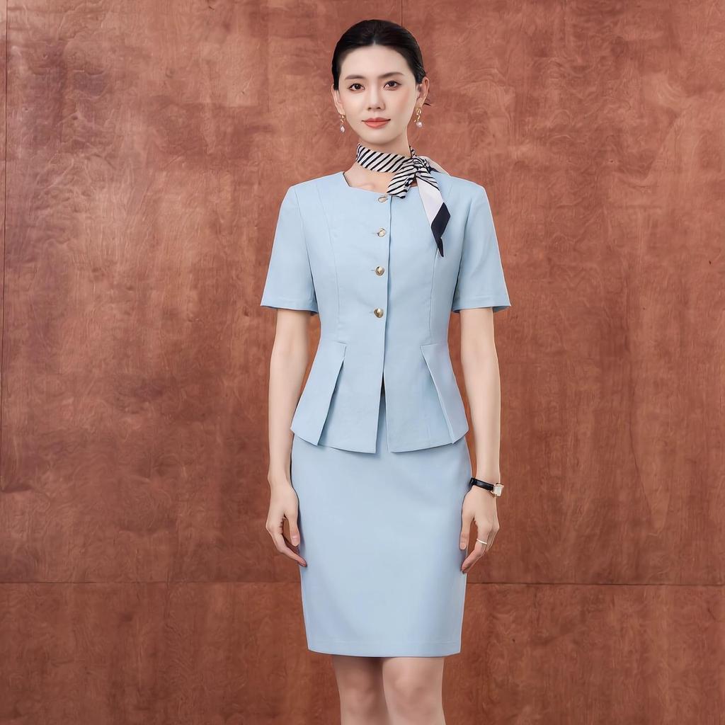Women's Chic Summer Short-Sleeve Business Two-Piece Set