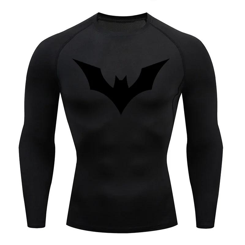 Trainning & Exercise Quick-drying Breathable Short-sleeved T-shirt Men's Compression Shirt Gym Superhero Sports Running T-shirt