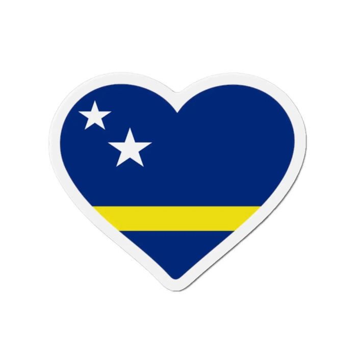 Aimant Coeur Drapeau Curaçao - Multicolore - 8 cm - 50 pièces - Résine synthétique - Mixte