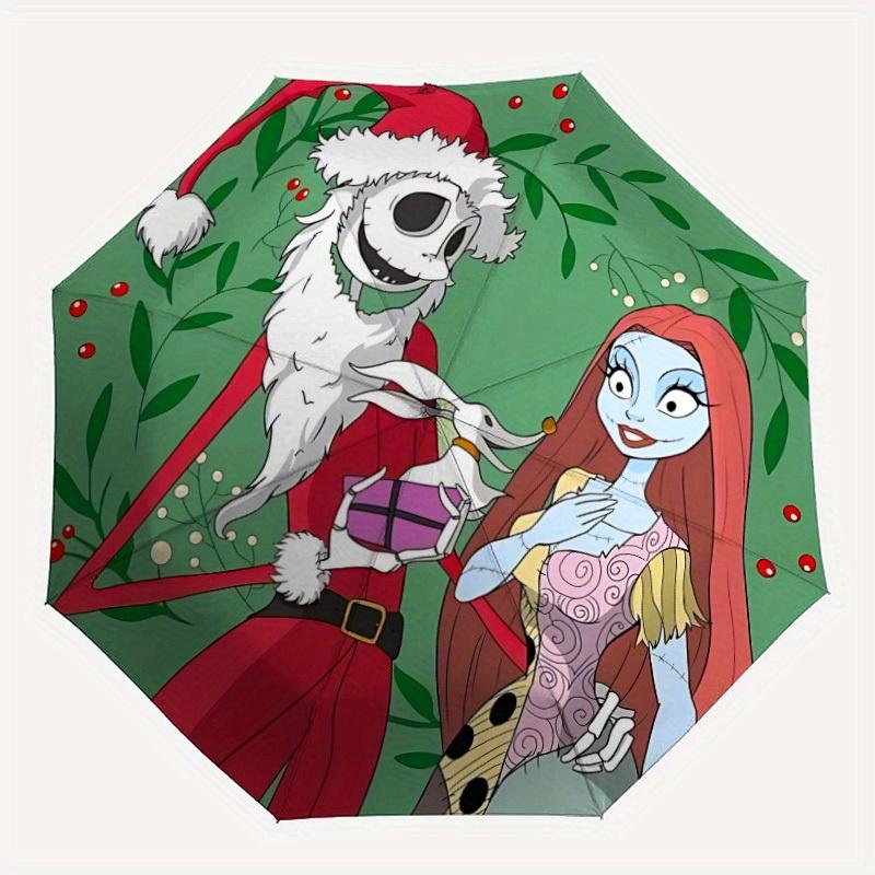 

1pc Nightmare Before Christmas Automatic Umbrella | Portable Foldable 8-Rib Manual Open, Casual Accessory, Durable Canopy yy250823044