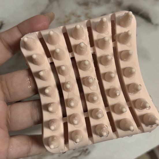 Brosse de Massage pour Shampooing Poils Doux en Silicone Soulage le Mal de Tête Pellicules Brosse de Lavage des Cheveux Outil de Massage Capillaire