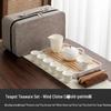 Elegant White Porcelain Kung Fu Tea Set with Gold Accents