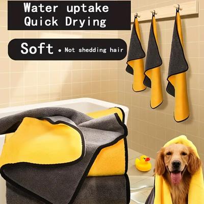 Pet Bath Towel Soft Microfiber Strong Absorbing Water Dog Towels Puppy Dog Cat Washing Cleaning Coral Velvet Cloth Pet Supplies