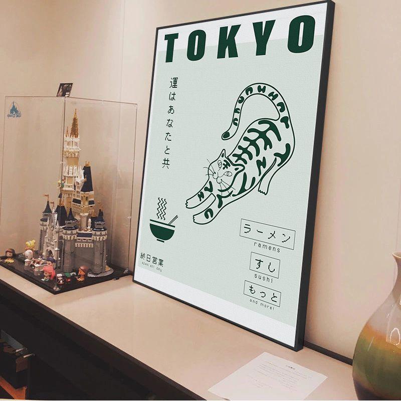 Japanese Ramen Painting Animal Cat Cartoon Classic Anime Poster Whitepaper Prints Posters Artwork Aesthetic Art Wall Painting