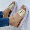 Fashion Women's Summer Wedge Sandals Plus Size 35-43 Beach Flip-flops