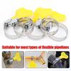 30pcs Hand Twist Design Stainless Steel Hose Clamps Worm Gear Hose Clamp Air Pipe