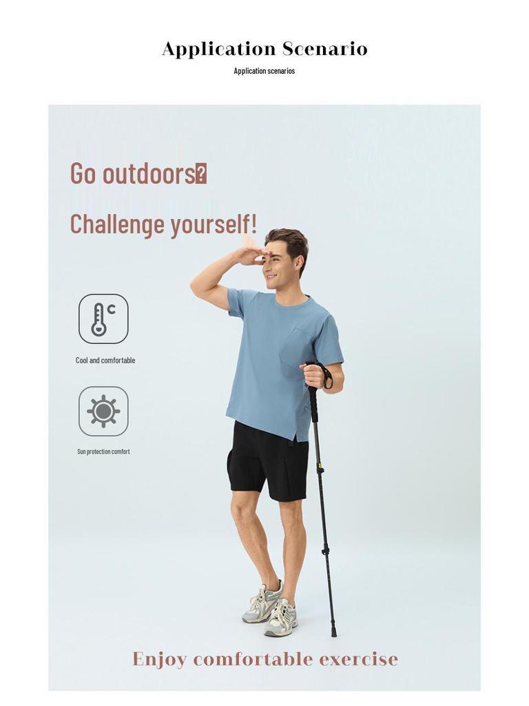 Diga Men's Quick-Dry Breathable Sports T-Shirt for Outdoor Running, Cycling, and Fitness - Loose Fit, Short Sleeve