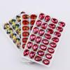 Silver Claw Teardrop Tourmaline Diamond Gradient Gemstone for DIY Jewelry, Shoes, Bags - 10x14mm Crystal Stone.