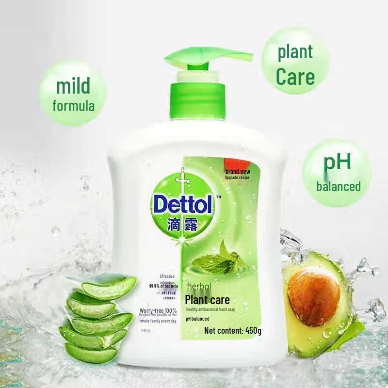 Dettol Healthy Antibacterial Hand Wash - Plant Care & Natural Fresh (4x450g)