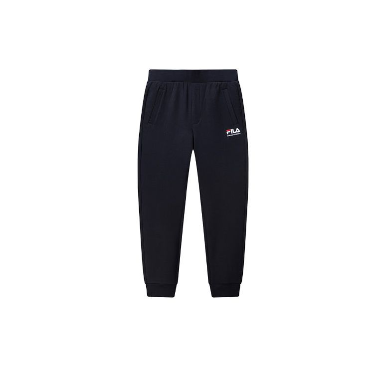 FILA Logo Embroidered Knitted Jogger Pants Men Bottoms Blue F51M138694FNV