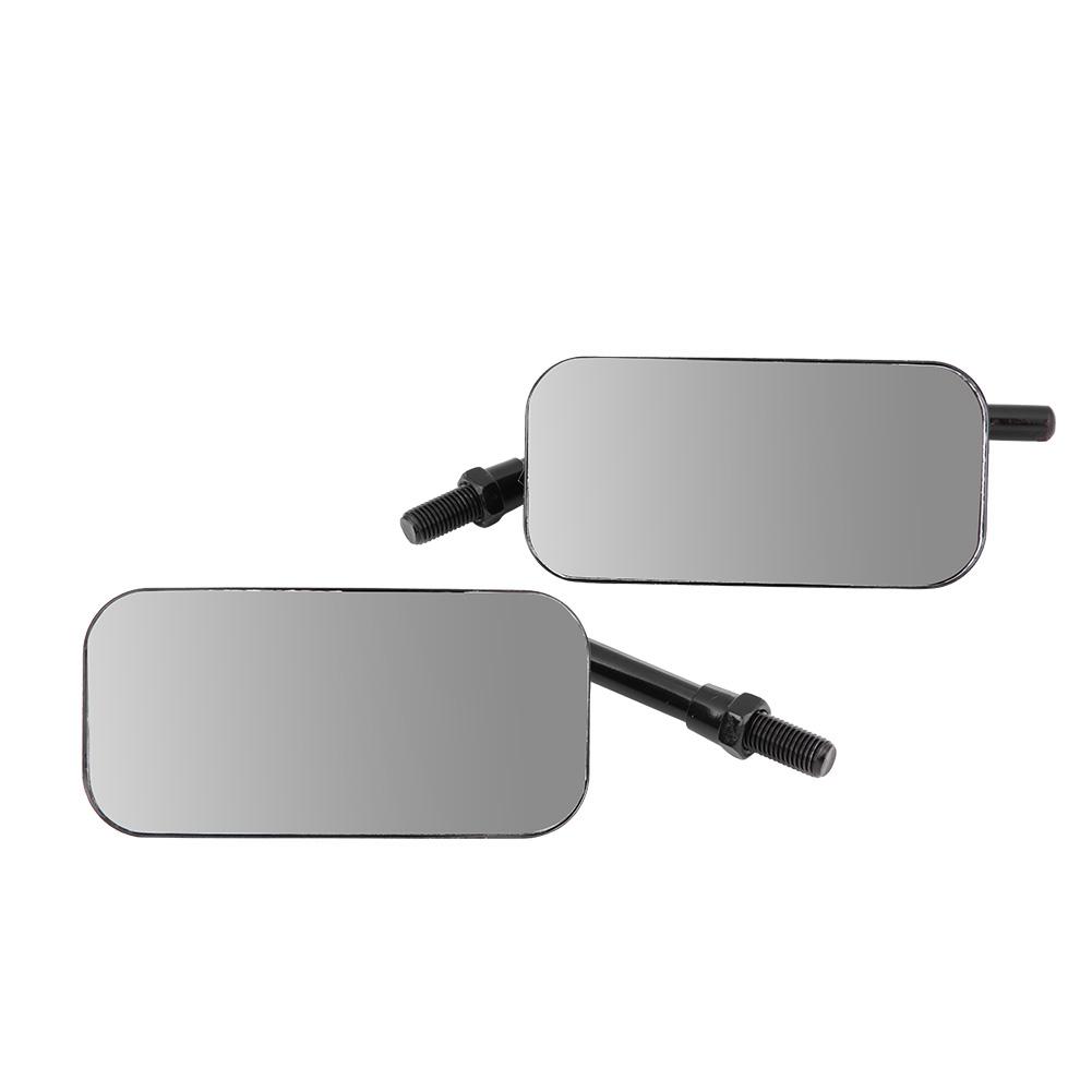 1 Pair of Rectangle Motorcycle Side Mirror Rear View Mirror for Motorcycle Black