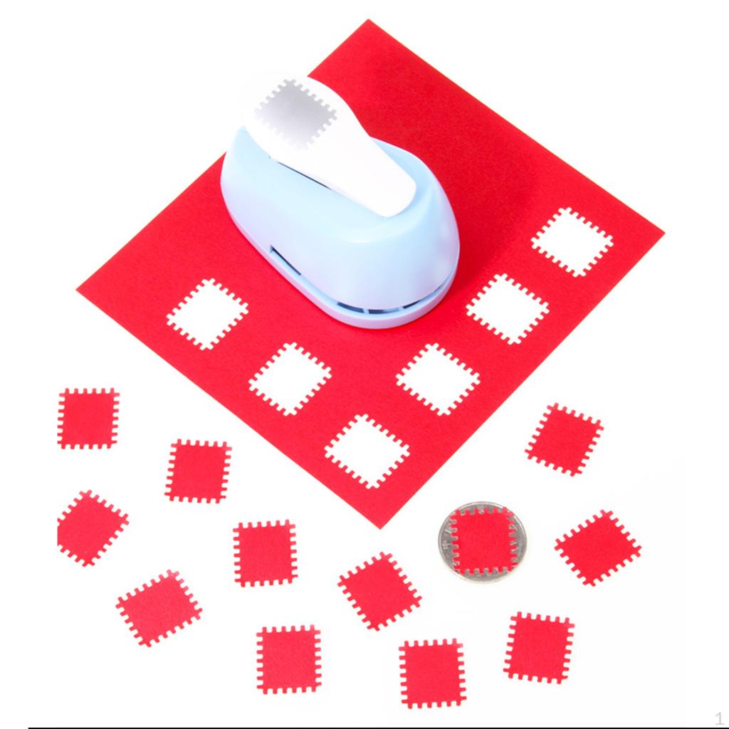 Kids Stamp Shape Paper Punch Easy Accessory for Journaling Versatile Lever Action 8x5x5.4 cm