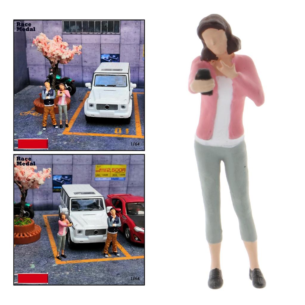 Tiny People Model People Hand Painted Figures Young man Train Park Street S Scale Models Standing Pose (1:64)