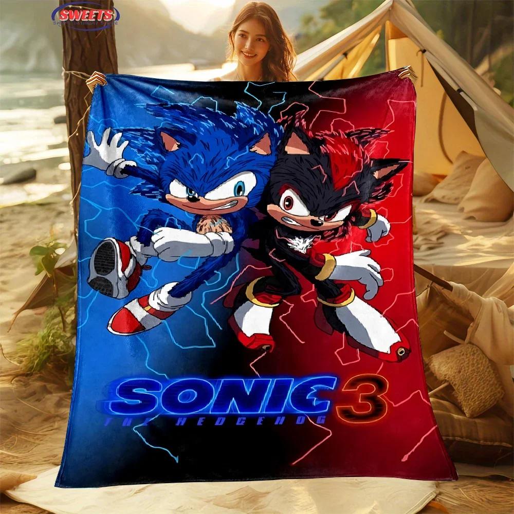 HD Hedgehog Cartoon Soft Flannel Blanket for Bed Bedroom Sofa Picnic, Warm Throw Blanket for Cover Outdoor Leisure Nap Trip Gift