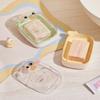 Duck Shaped Soap Case Cute Cartoon Portable Travel Soap Holder Transparent Double Layer Drainage Box Large Capacity for Bathroom