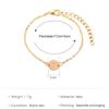 SUMENG 2025 New Fashion Simple Gold Color Letter Name Bangle Jewelry Gifts Tiny Heart Initial Bracelets for Women