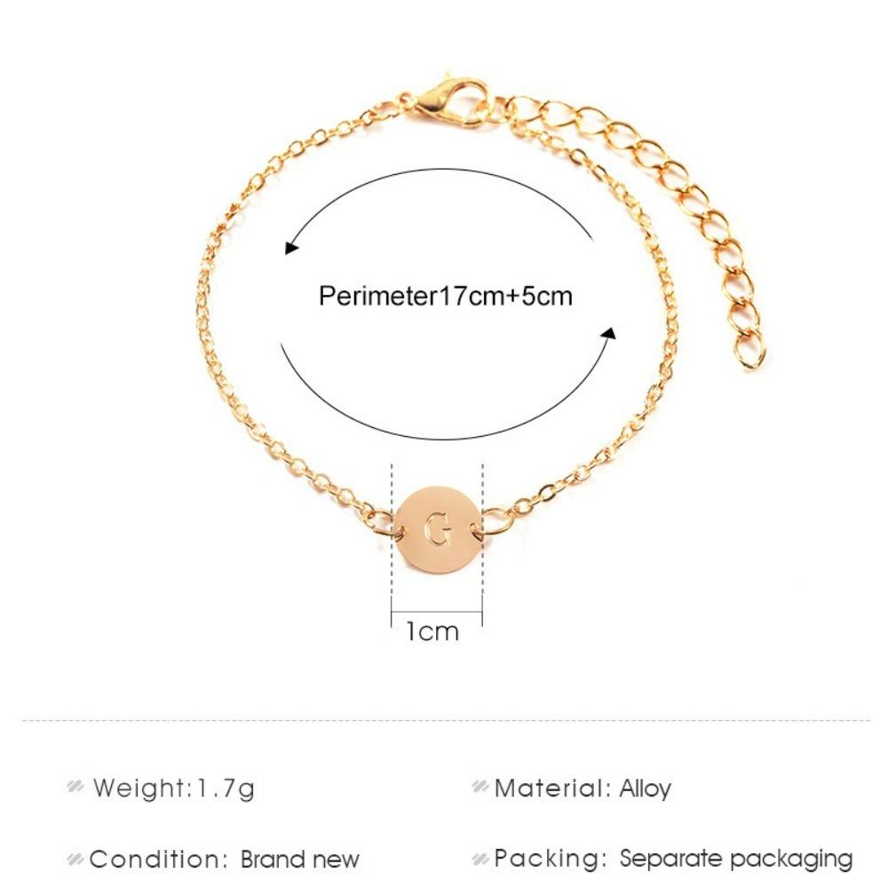 SUMENG 2025 New Fashion Simple Gold Color Letter Name Bangle Jewelry Gifts Tiny Heart Initial Bracelets for Women