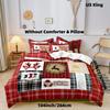Christmas-Themed Digital Print Soft with Soft Fabric Duvet Cover Set - 3 Piece Beding Colection Soft Nice Warm