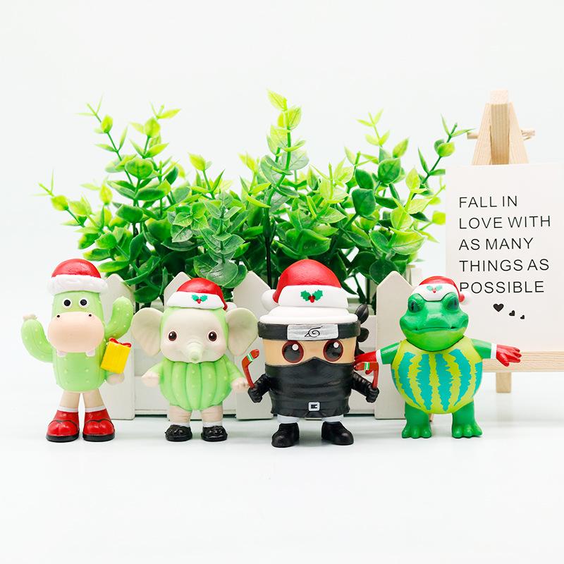 12pcs/Set Christmas Tung tung tung Sahur Action Figure Toy PVC Model Italian Brainrot Tun Tung Tung Sahur Figures Christmas Toy