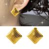 Gold Striped Earrings Stainless Steel Ear Studs Geometric Striped Ear Jewelry Suitable for Fashionable Teens Present