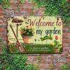 Welcome To My Garden Metal Sign 30x20cm Vintage Outdoor Decor for Fence Yard
