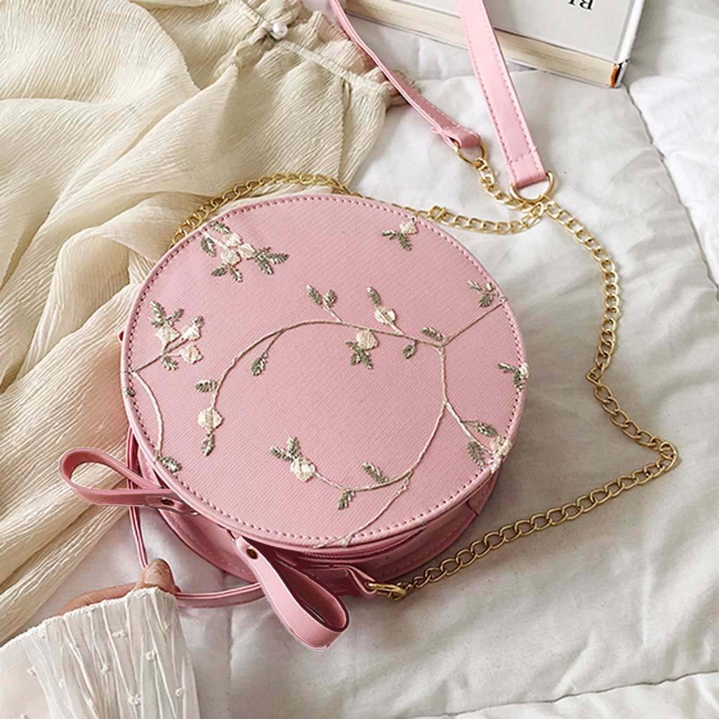 Women's Fashion Lace Fresh Handbag Crossbody Bag Color Small Round Bag