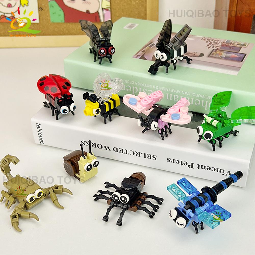 10in1 MINI Insect Butterfly Model Construction Brick Collection City Cartoon Scorpion Animal Bricks Instructive Playthings designed for Adult