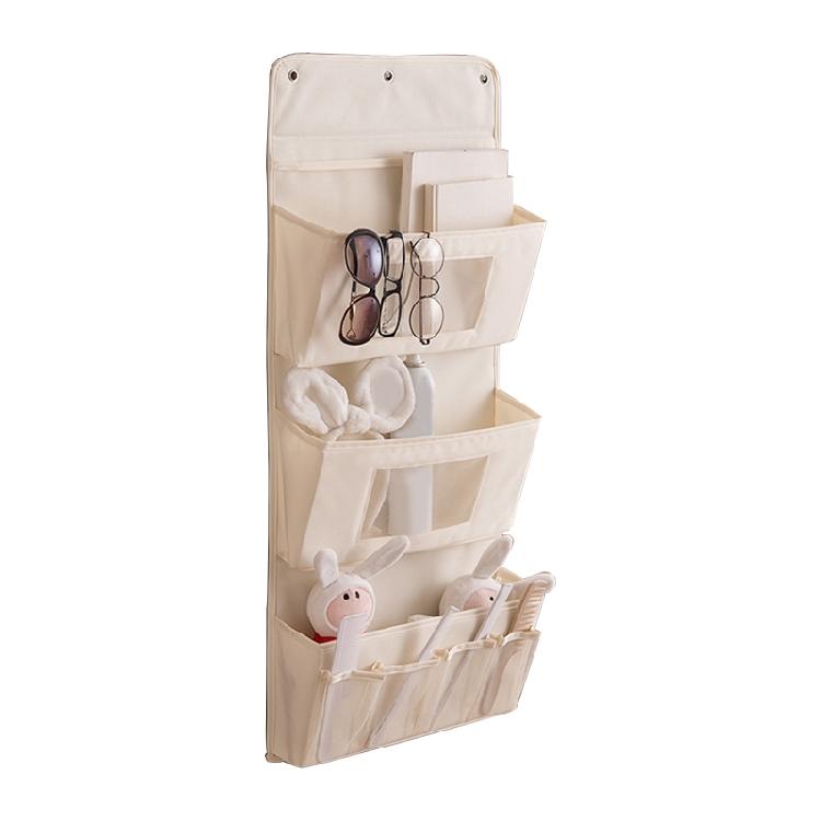 

Washable Hanging Storage Bag Wall Mounted Multi Layer Organizer for Dormitory Sundries Accessories абрикосовый