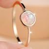 Minimalist Gold Color Round Opal Ring for Women Daily Wear and Party