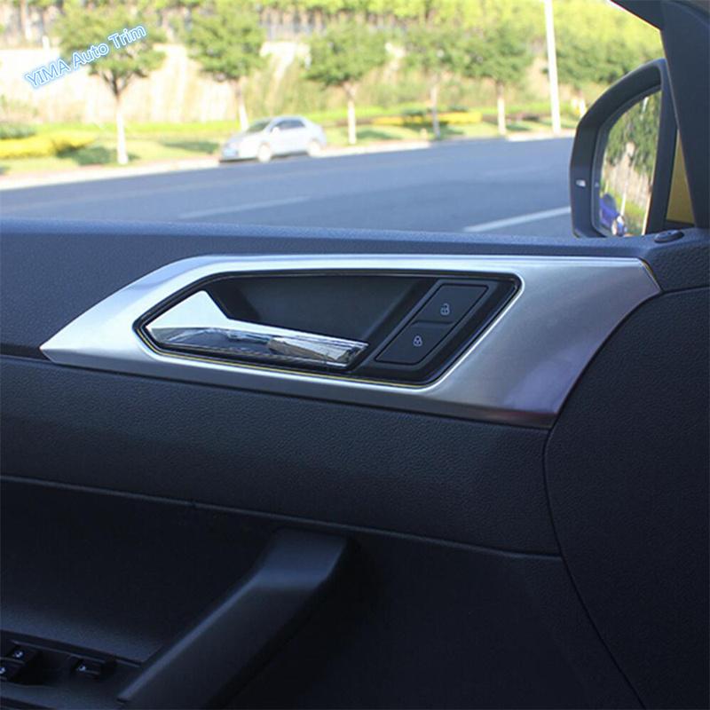 Inner Door Handle Bowl Decoration Cover Trim Kit Fit For VW Volkswagen Polo     - 2025 Car Styling Accessories
