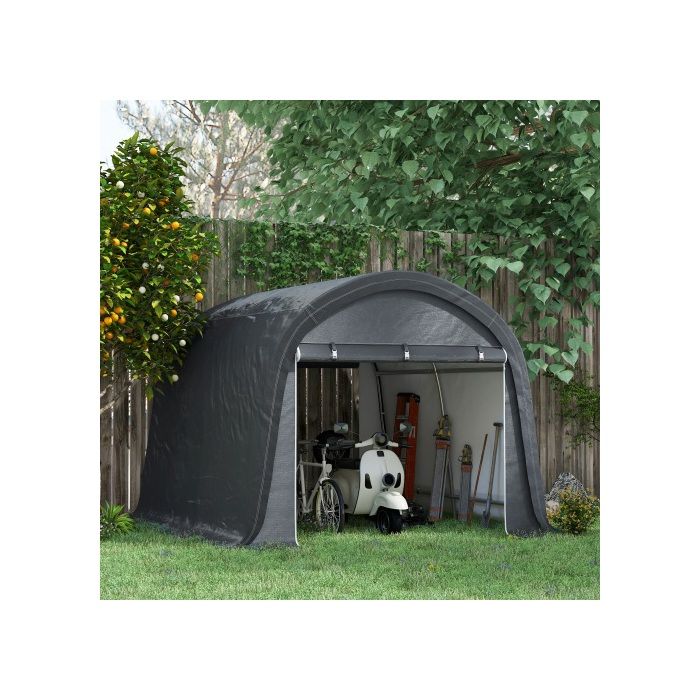 Abri De Jardin - MUVOE - 3x3m - Protection UV - Acier Galvanisé - Deux Portes Zippées