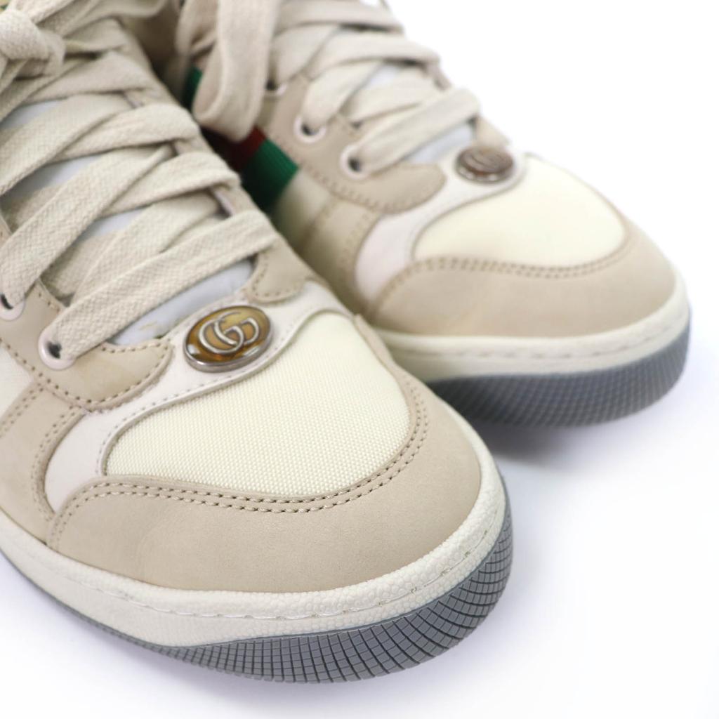 Great GUCCI Low cut sneakers Web stripe GG Marmont vintage logo beige Women 35.5 Used