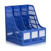 3 Compartments Magazine Holder PP Document Holder Compact File Sorter Tabletop Storage