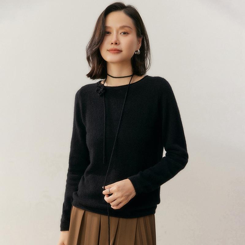 Qinghe 100% Pure Cashmere Women's Sweater - Ultra Soft Luxury Winter Pullover