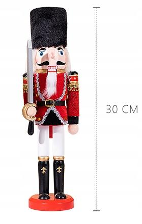 Duży Dziadek Do Orzechów Zawieszka Figurka Żołnierzyk 30 Cm Drewno