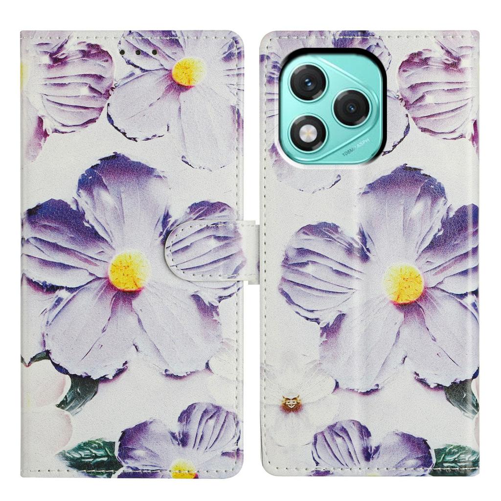 For Honor 400 Lite 5G Case Pattern Printing Wallet Stand Flip Leather Phone Cover with Strap