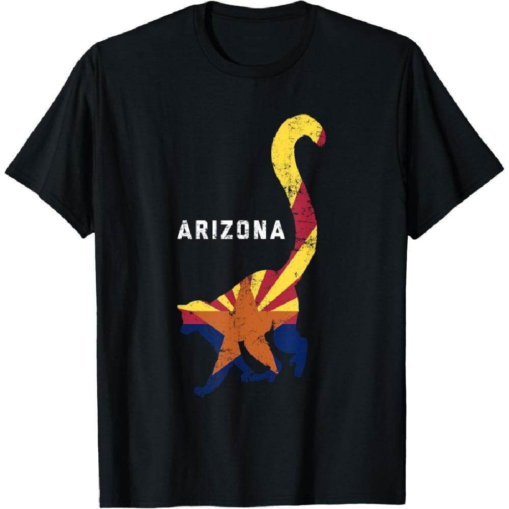 

АРИЗОНА КОЛЬЦЕХВОСТ Флаг штата животное кошка дикая природа Футболка XXXXXL чёрный