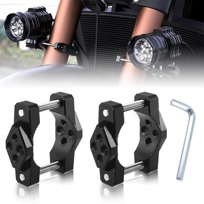 Zoubatt Fog Lamp Stay, Motorcycle Pipe Clamp Stay, Set of 2, Handlebar Holder, Turn