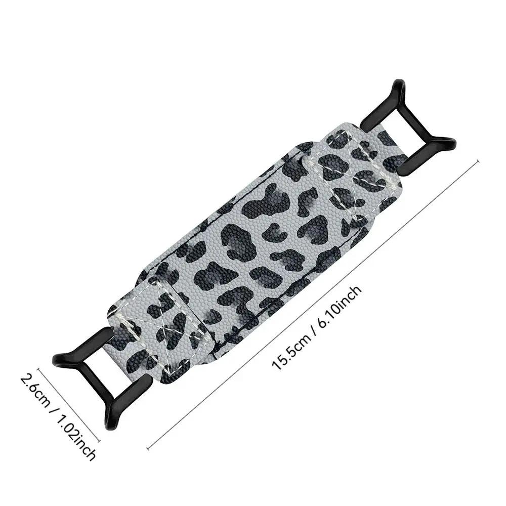 Leopardenmuster Tablet-Handgriff PU-Leder Elastischer Fingergriff-Halter für Kindle/Kobo/Voyaga/Lenovo/Sony 6-8" E-Book-Tablet