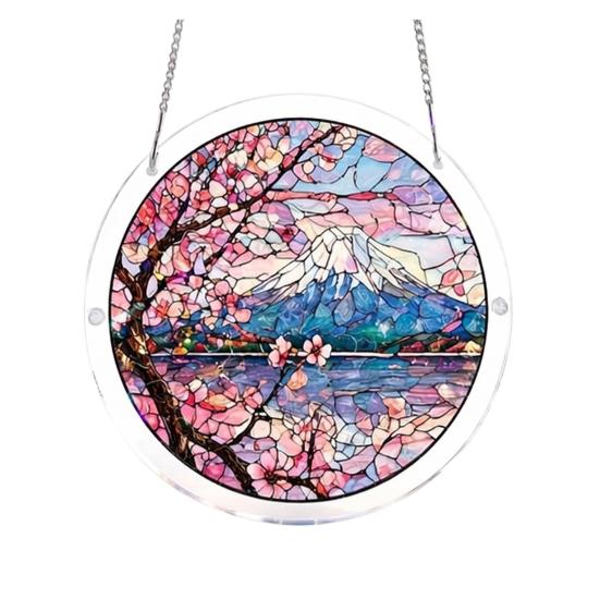 Acrylic Puzzle Suncatcher  Hot Air Balloon Colorful Sun Catchers Puzzle for Window Hanging O