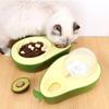 Multi-functional Cat Slow Food Bowl Avocado Shape Pet Automatic Water  For Dogs and Cats