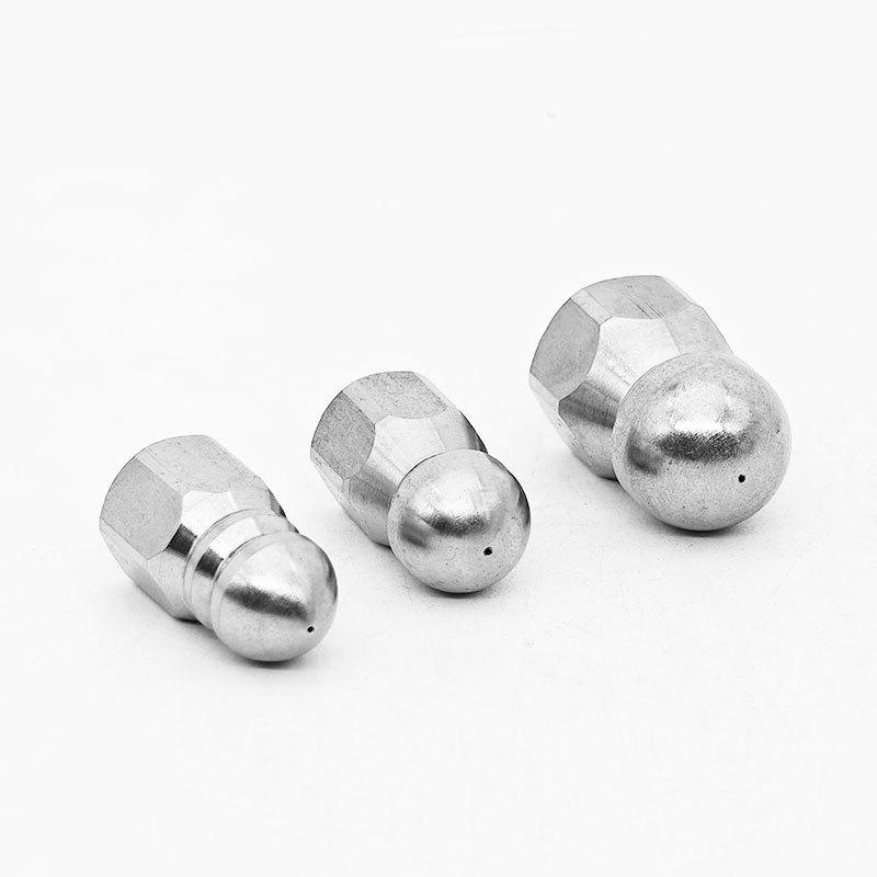 1Pcs Stainless Steel Quick Connect 1/4 Thread Pipeline Cleaning Rotating Spray Head Water Mouse Head Set Nozzle Tools
