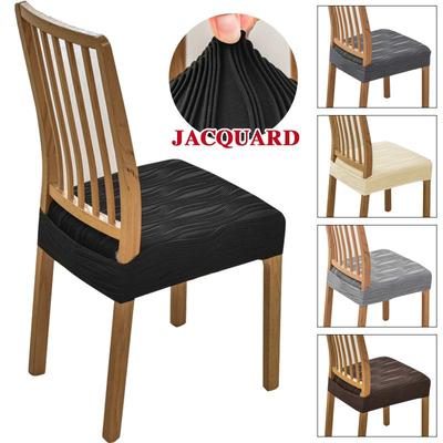 Rekbare stoelhoezen voor eetkamerstoelen Zachte verwijderbare wasbare stoelhoezen Eetkamerstoel zitkussenhoes Slipcover Beschermer