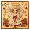 Christmas Tabletop Ornament Crafts DIY Faux Pearl Painting Art Kit with Frame, Santa Holiday Projects for Family Beads Craft Adults Beginner, Handmade