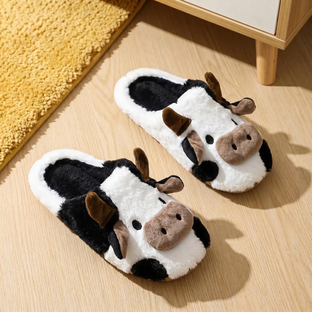 Cat cotton slippers women's autumn and winter home indoor universal soft bottom non-slip silent warm cartoon fluffy slippers