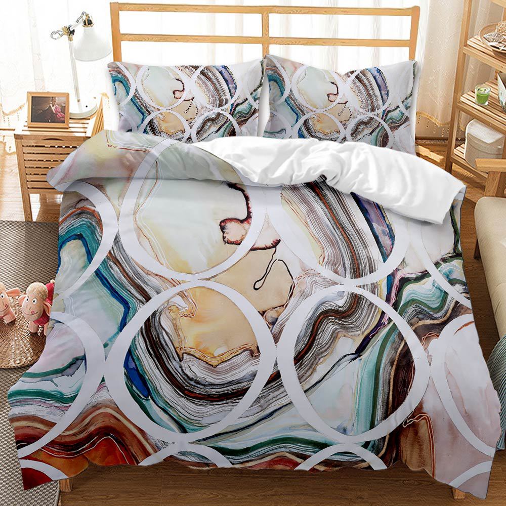BEST.WENSD Kvalitet Reaktivtryck Färgflöde Texturserie Sängklädesset 200x230cm Påslakanset Barn Vuxna Sängklädesset
