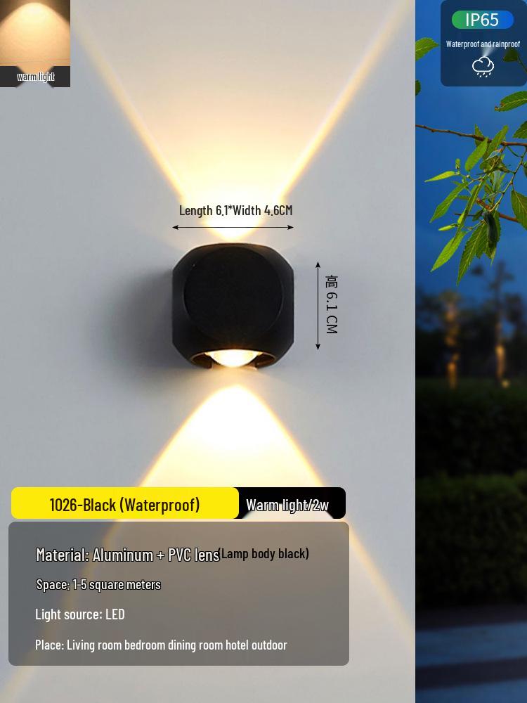 2025 Sleek LED Wall Lamp: Waterproof Bedside, Living Room, Outdoor & Entrance Decor