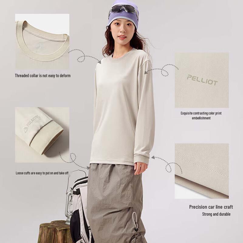 Pelliot Men's Outdoor Breathable Quick-Dry Long-Sleeve T-Shirt