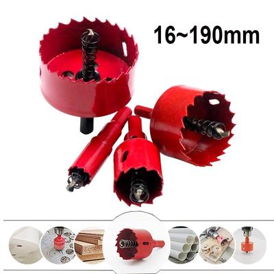 Sierras perforadoras 1 unid 16 mm-200 mm M42 Bi-Metal Broca Cortador Herramientas de carpintería Corte Metal Plástico Hierro Herramientas de mano