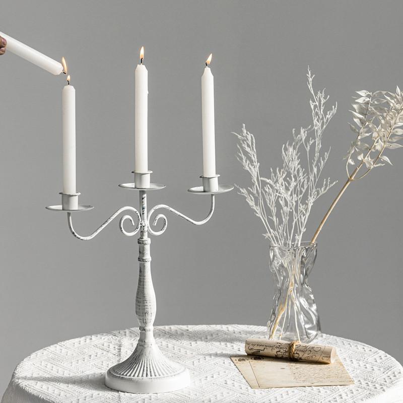 1/3/5 European Retro Candlestick Decoration Household Romantic Candlelight Dinner Wedding Shooting Props